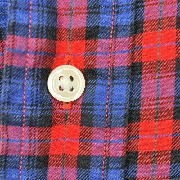 Ralph Lauren Shirt Mens Extra Large Red Blue Plaid Yellow Pony Classic Fit XL - Picture 7 of 12